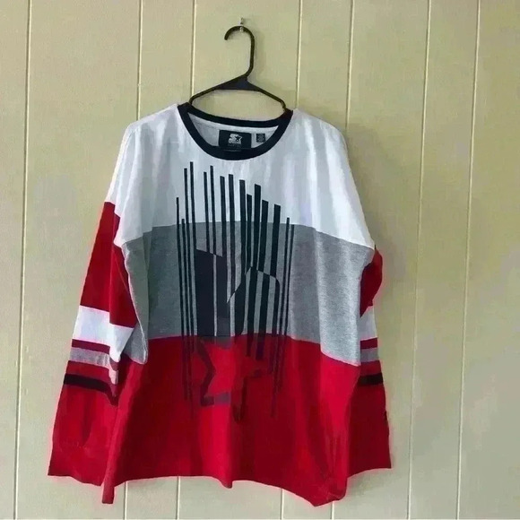 Starter Black label Tops - Starter Black Label Women's Oversized Long Sleeve Shirt Size XL Multicolor New
